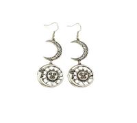 Orecchini pendenti vintage con sole e luna da donna accessori leggeri alla moda gioielli creativi regali
