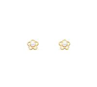 Orecchini per bambini fiore perle - oro giallo 18K (750) (T1879P)