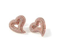 Orecchini per borchie cubica zirconia cubica per donne con sgradevole post di tendenza del cuore scintillante per borchie ipoallergeniche