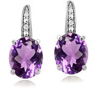 Orecchini per Donna Ragazze, Moda Ovale zircone cubico Orecchini a monachella per Feste Banchetti Gioielli con ciondoli - Viola Useful