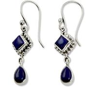 Orecchini per Donna Ragazze, Vintage Donna Pera/Quadrato Finto Celestite penzolante Orecchini a Gancio Gioielli Decor - Blu Zaffiro Practical