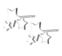 Orecchini per donne, orecchini a stella S925 Women Fashion Orecchini a due punti per coppia di stelle semplici uomini e donne.