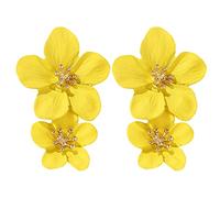 Orecchini per donne ragazze orecchini a catena per le donne doppio piercing catena pendente Huggie Hoop Cubic Zirconia Pearl Stud doppio siamesi moda dichiarazione, Misura unica, Rame