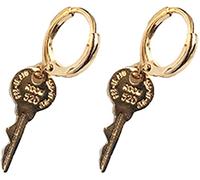 orecchini per donne ragazze, vintage donne luna crescente chiave rotonda pendente orecchini gioielli regalo - chiave Agile e professionale.