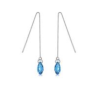 Orecchini per donne, S925 Orecchini a forma di goccia auricolare S925, blu,