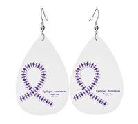 Orecchini per il giorno della consapevolezza dell'epilessia per le donne Orecchini a goccia