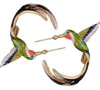 Orecchini per Ragazze Adolescenti, Orecchini di Design con Colibrì Volante, Gioielli da Piercing in Lega Smaltata Convenient Handled