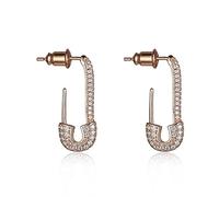 Orecchini per spille di sicurezza Le donne a goccia lunghe di gocce vere cristalli zirconi zircone Catkins