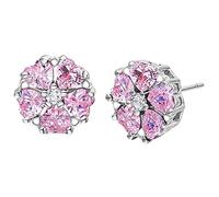 Orecchini per stalloni per donne 925 gioielli a forma di cuore gemme a cinque talloni per le orecchie femminile