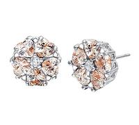 Orecchini per stalloni per donne 925 gioielli a forma di cuore gemme a cinque talloni per le orecchie femminile