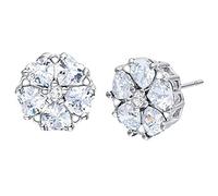 Orecchini per stalloni per donne 925 gioielli a forma di cuore gemme a cinque talloni per le orecchie femminile
