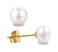 Orecchini Perle Donna Naturali D'acqua Dolce Coltivate Orecchino Argento 925 Perla Bianche Vere 5MM 6MM 7MM 8MM 10MM