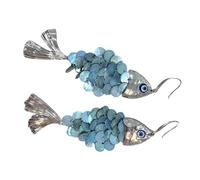 Orecchini pesce con nappe lunghe accattivanti Ganci per le orecchie pendenti alla Accessori per le orecchie gioielli Regalo per lei Orecchini decorazione