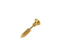 Orecchini Piatti Orecchini in acciaio inossidabile con piercing a vite in acciaio al titanio Orecchino Oro 8mm (Gold, One Size)