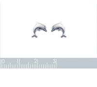 Orecchini Pidocchi "Delfino" In Argento 925/1000 Rodiato
