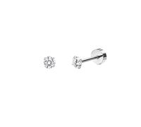 Orecchini Pietr 1 paio di orecchini a perno con piercing alla cartilagine e all'elica, piccoli e piatti, in acciaio inossidabile, for donna(CZ 3mm)