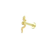 Orecchini Pietr 1 paio di orecchini piatti for donna in acciaio inossidabile con perno filettato for cartilagine, gioielli da piercing a farfalla(Style 1)