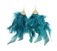Orecchini piumati fatti a mano in stile bohémien, materiali facili da usare, leggeri ganci per le orecchie a goccia, regalo per gioielli, gocce per orecchie piumate per le donne, sector, come