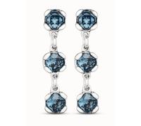 Orecchini placcati argento Sterling con cristalli blu