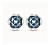 Orecchini placcati argento Sterling con cristalli blu