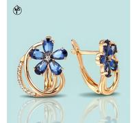 Orecchini placcati oro rosa 585 zirconi arrotolati donna ragazza