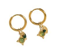 Orecchini portatili leggeri con vere pietre preziose di avventurina robusti anelli per le orecchie fascino per occasioni formali casual orecchini leggeri con pietre preziose per le donne