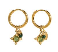 Orecchini portatili leggeri con vere pietre preziose di avventurina robusti anelli per le orecchie fascino per occasioni formali casual orecchini leggeri con pietre preziose per le donne