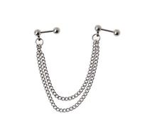 Orecchini punk con catena orecchini pendenti doppio orecchino piercing all-match per coppia uso quotidiano appuntamenti giorno orecchini per donne nero