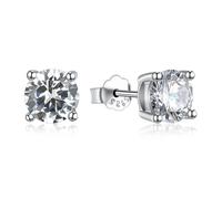 ORECCHINI PUNTO LUCE IN ARGENTO 925 RODIATO UOMO DONNA ANALLERGICI BRILLANTINO