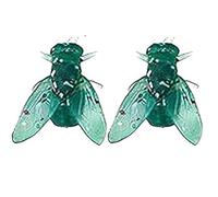 Orecchini realistici a mosca da donna, mini orecchini a mosca simulati personalizzati, orecchini a forma di animale simulato, regalo astratto divertente per Halloween, one size, Resina, Non pietra