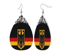 Orecchini Retro German Flag With The German Eagle Ciondolo Orecchio Leggeri Orecchiniin Pelle Decorazioni Pendenti Per Regali Ragazze Feste