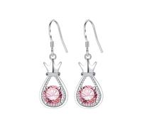 Orecchini Rose Anelli Eleganti a forma di goccia d'acqua -Amore Lungo Ciondolo Donna Orecchini Quadrati Diamanti, Taglia unica, Metallo, Nessuna pietra preziosa