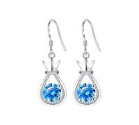 Orecchini Rose Anelli Eleganti a forma di goccia d'acqua -Amore Lungo Ciondolo Donna Orecchini Quadrati Diamanti, Taglia unica, Metallo, Nessuna pietra preziosa