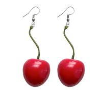 Orecchini rossi a forma di cuore per ragazza dolce semplice e adorabile autunno e inverno senza orecchie forate clip per orecchie senza buchi per orecchie clip per le donne, Misura unica, come