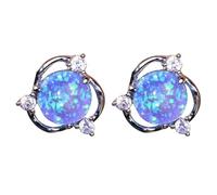 Orecchini rotanti rotondi europei e americani Semplici orecchini leggeri personalizzati temperamento francese in lega orecchini da donna set di orecchini per piercing multipli, Misura unica, lega di