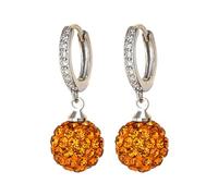 Orecchini rotondi in argento con pendente a monachella, per donne e ragazze, orecchini a cerchio capovolti, One Size, Metallo, Non pietra preziosa