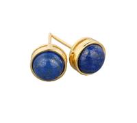 Orecchini rotondi in argento con pietra naturale e quarzo rosa, occhio di tigre e pietra di luna, da donna, 212. Lapislazzuli