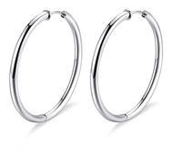 S'AGAPO HAPPY EARS ORECCHINI IN ACCIAIO A CERCHIO A SEZIONE TONDA SHEA02 (2042)