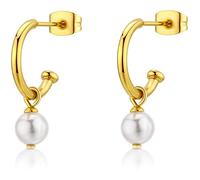 Orecchini Sagapò in Acciaio 316l Gold con Perla SWI22