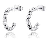 Orecchini cerchietto CHUNKY in acciaio e sfere S'Agapõ Donna SHK37