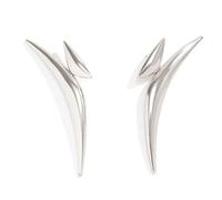 Orecchini salvati a triangolo esagerato per le donne in metallo minimalista, orecchini a perno geometrici curvi, gioielli vintage
