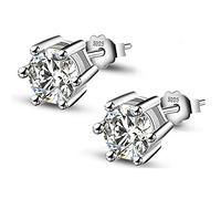 Orecchini Sei Artiglio Zirconia Stud Orecchini per Le Donne, LYLSSSDH