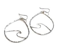 Orecchini semplici dell'onda d'Argento 925 delle Donne Popolari Convenient And Nice