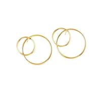 Orecchini semplici e sexy con 8 parole a forma di cerchio geometrico, color oro, alla moda