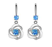 Orecchini Serpente Oro di diamanti temperamento per le donne orecchini lunghi orecchini (Blue, One Size)