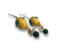 Orecchini Siciliani con Ceramiche Artigianali Limoni, Hand Made in Sicily by Petra d’amuri