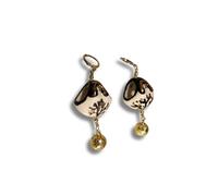 Orecchini Siciliani con Coffe in Ceramica Artigianale di Caltagirone, Hand Made in Sicily by Petra d’amuri (Coffa Nero e Oro)