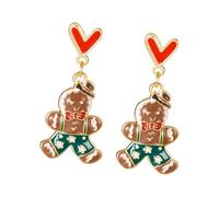 Orecchini sofisticati orecchini pendenti a tema natalizio orecchini antichi in lega texture per amanti della moda accessori per le vacanze, One Size, come descritto, come descritto
