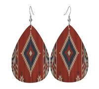 Orecchini Southwestern American Native Retro Tribal Pattern Confortevoli Orecchini In Pelle Leggero Waterdrop Di Orecchino Di Cuoio Per Festa Bambina Mamma