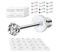 Orecchini Sterili per Piercing Pistola WARRIOR Monouso orecchini maker con tamponi alcolici semplice da usare a casa Adatto donna uomo per orecchio e helix 12 pz colori mix